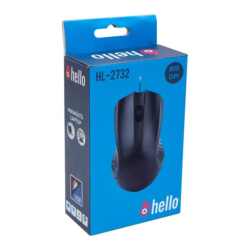 Ayt Hello HL-2732 Usb Kablolu Mouse 800 Dpı Pc Bilgisayar Mouse
