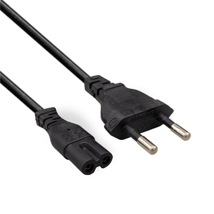 Ayt M-1303E Siyah 1.5 Metre 2 Pin Teyp Kordon Fişi Cereyan Kablosu Işıldak Elektirik Kablo