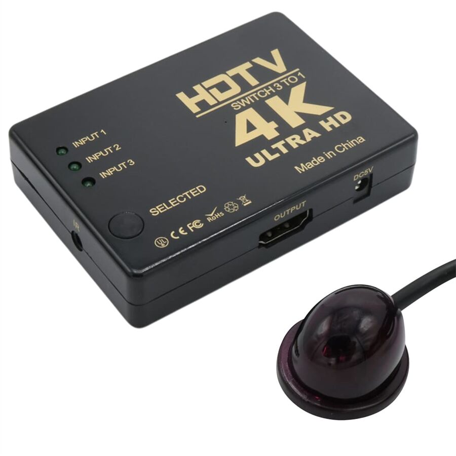 Fully G-538N 4K Ultra HD Destekli 3 Port Uzaktan Kumandalı HDMI Switch Çoğaltıcı