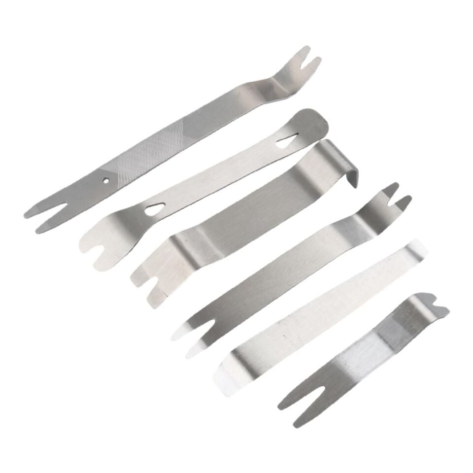 Ayt Carstar HM-398Y Araç İçi Ses Sistemi Sökme Lastik Sökme Oto Kapı Düzeltme Çıkarma Seti Paslanmaz Çelik 6 Farklı Aparat