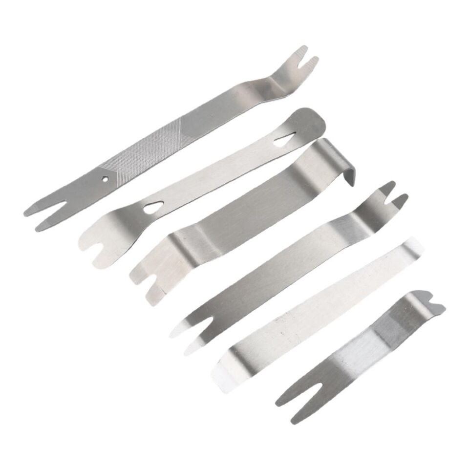 Ayt Carstar HM-398Y Araç İçi Ses Sistemi Sökme Lastik Sökme Oto Kapı Düzeltme Çıkarma Seti Paslanmaz Çelik 6 Farklı Aparat