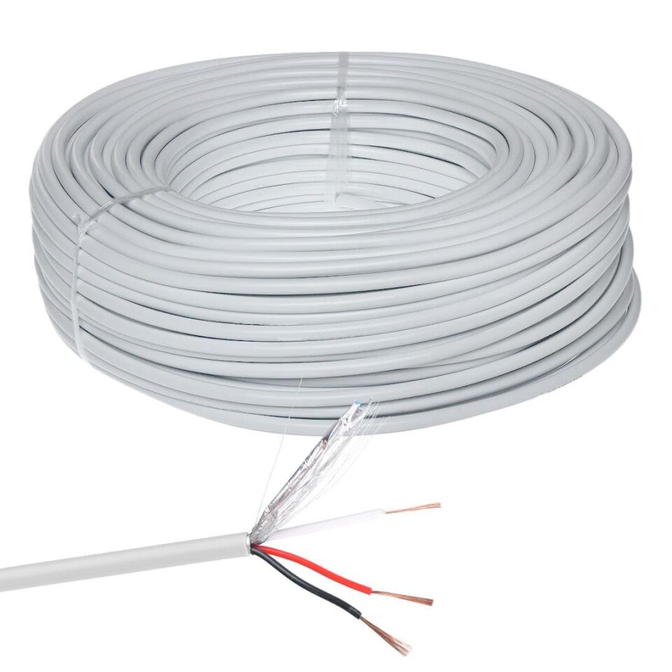 Ayt Powermaster PM-27950 2+1X0.50mm Cca Cctv Kamera Kablosu 250 Metre üvenlik Kamerası Kablosu