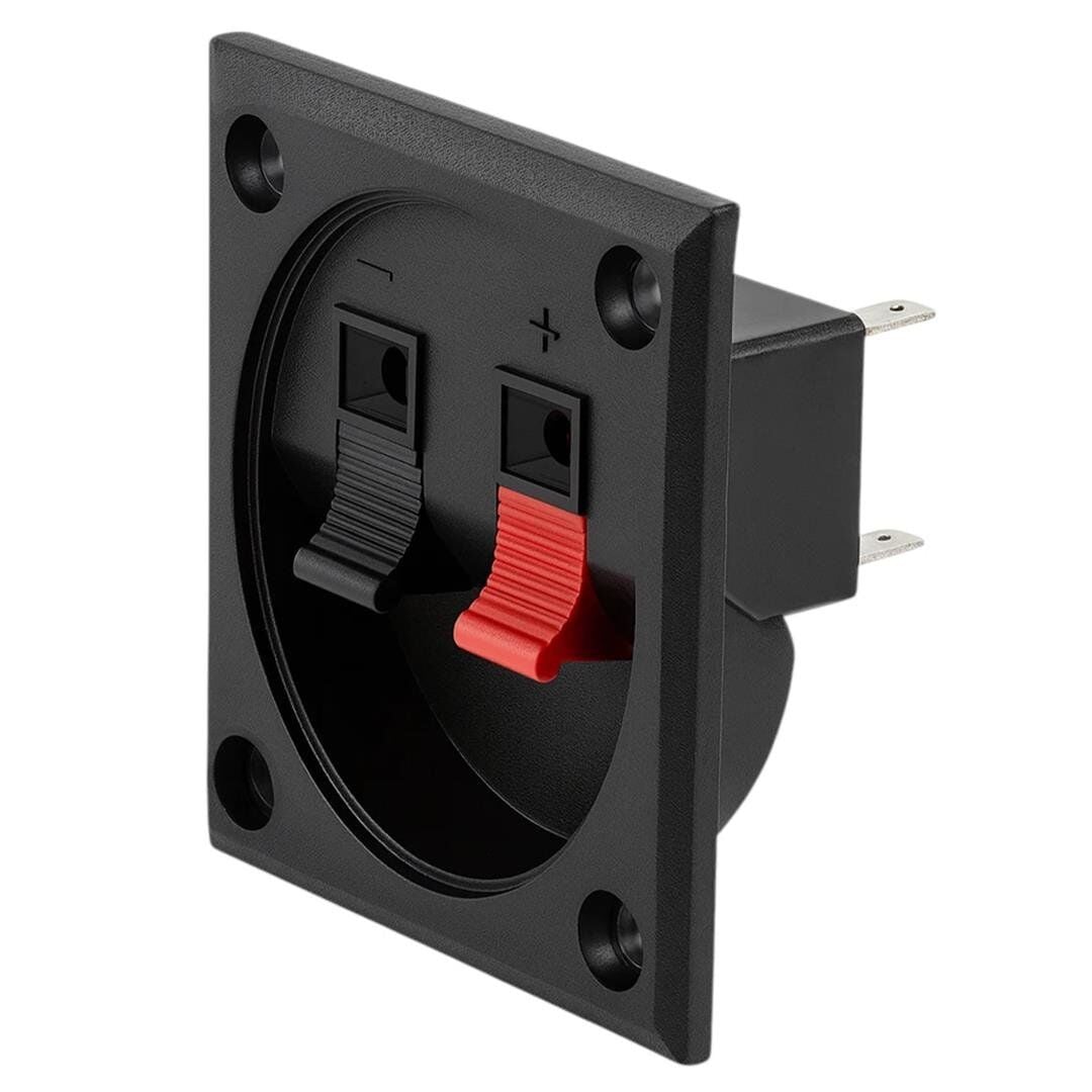 Powermaster IC-249A İkili Kare Hoparlör Terminali Soketi Yaylı Tip 2'Li 55X55mm