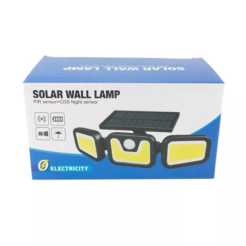Powermaster MX-1725B Sensörlü 3 Modlu 90 Cob Ledli Solar Aydınlatmalı Duvar Lambası