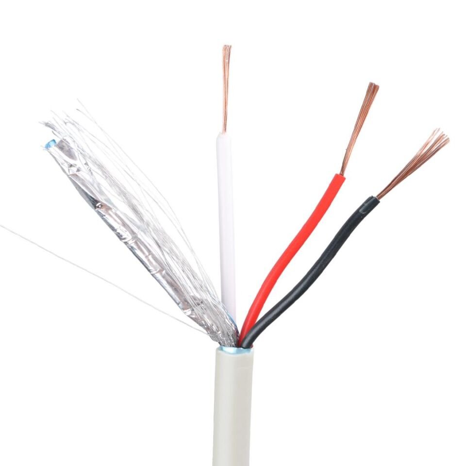 Ayt Powermaster PM-27948 2+1X0.50mm Cca Cctv Kamera Kablosu 100 Metre Güvenlik Kamerası Kablosu