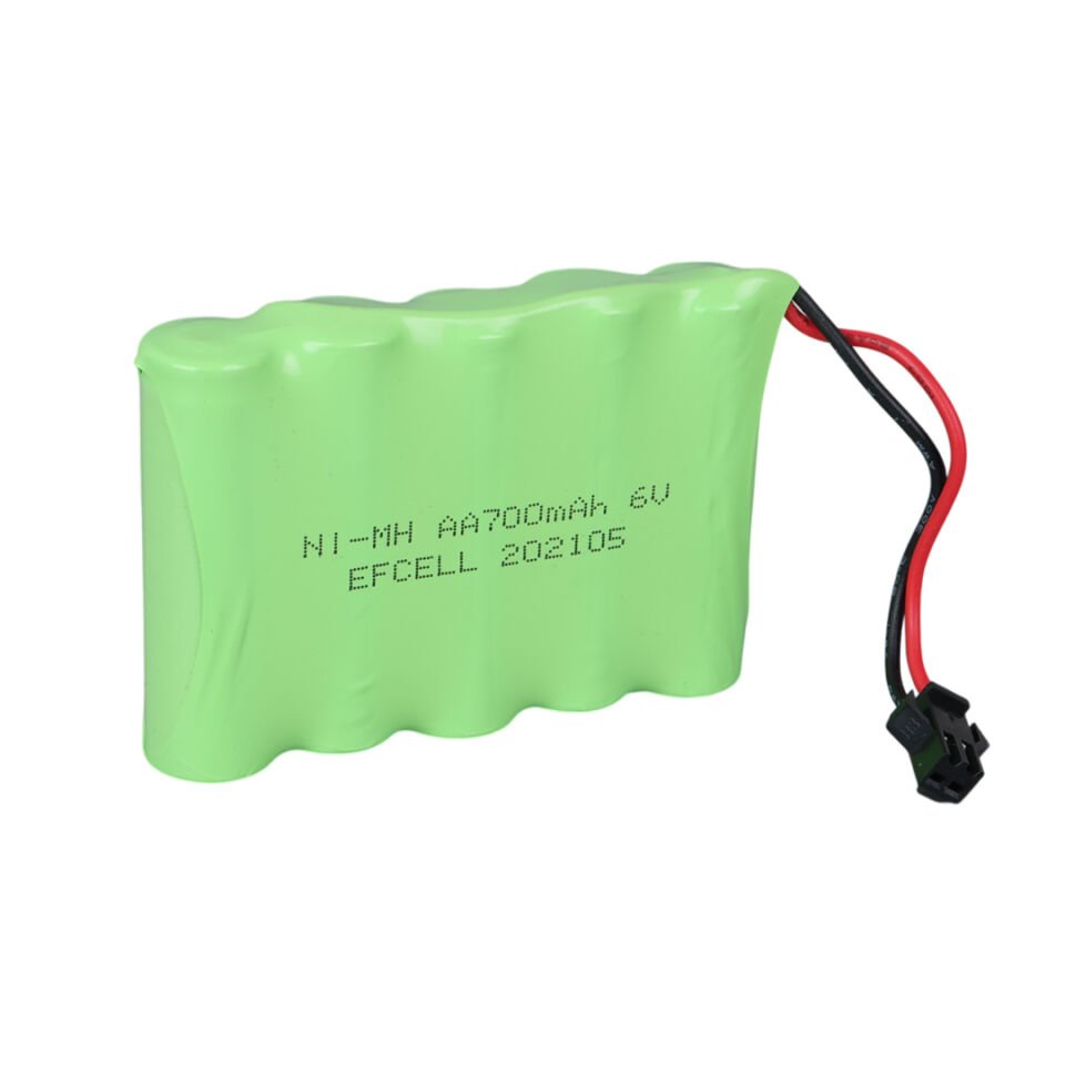 Ayt Efcell EF-60700S 6 Volt 700 mAh Ni-Mh Şarj Edilebilir AA 5'li Grup Oyuncak Pili Şarjlı Pil 70x50x14 Mm