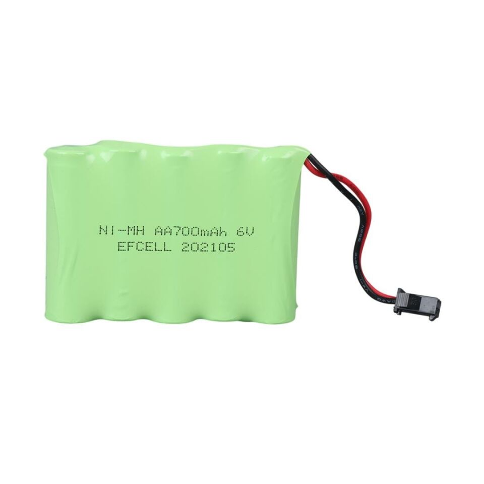 Ayt Efcell EF-60700S 6 Volt 700 mAh Ni-Mh Şarj Edilebilir AA 5'li Grup Oyuncak Pili Şarjlı Pil 70x50x14 Mm