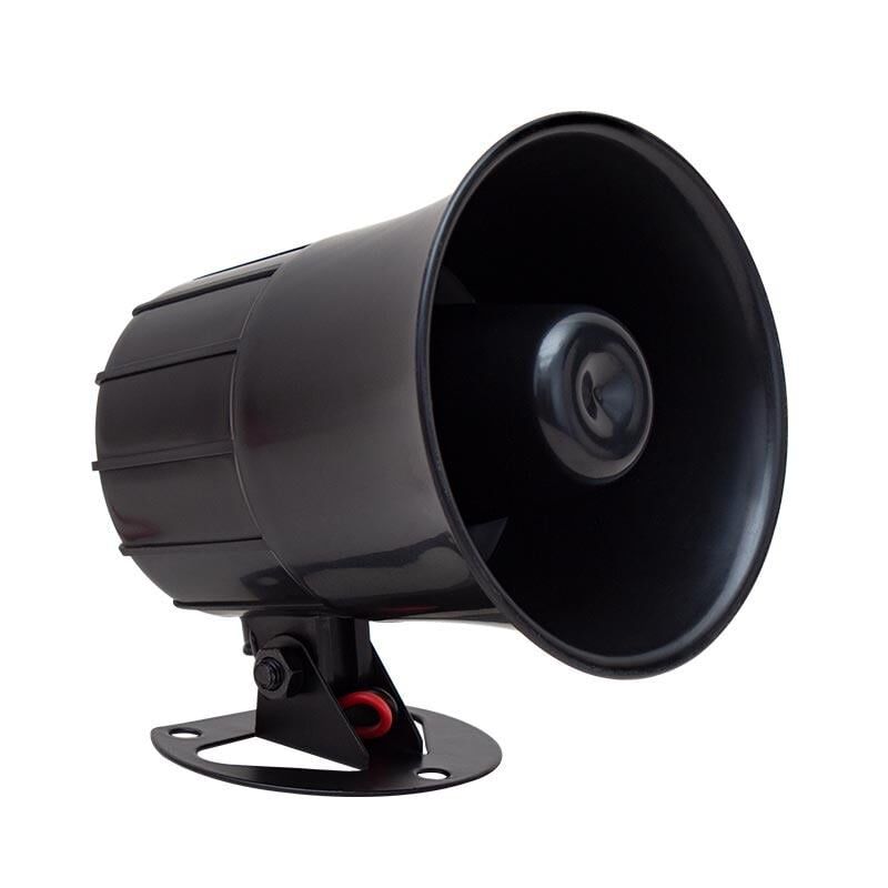 Magicvoice MV-30600 12 Volt 15 Watt Tek Sesli Elektronik Siren Korna Yüksek Desibelli ABS Kasa
