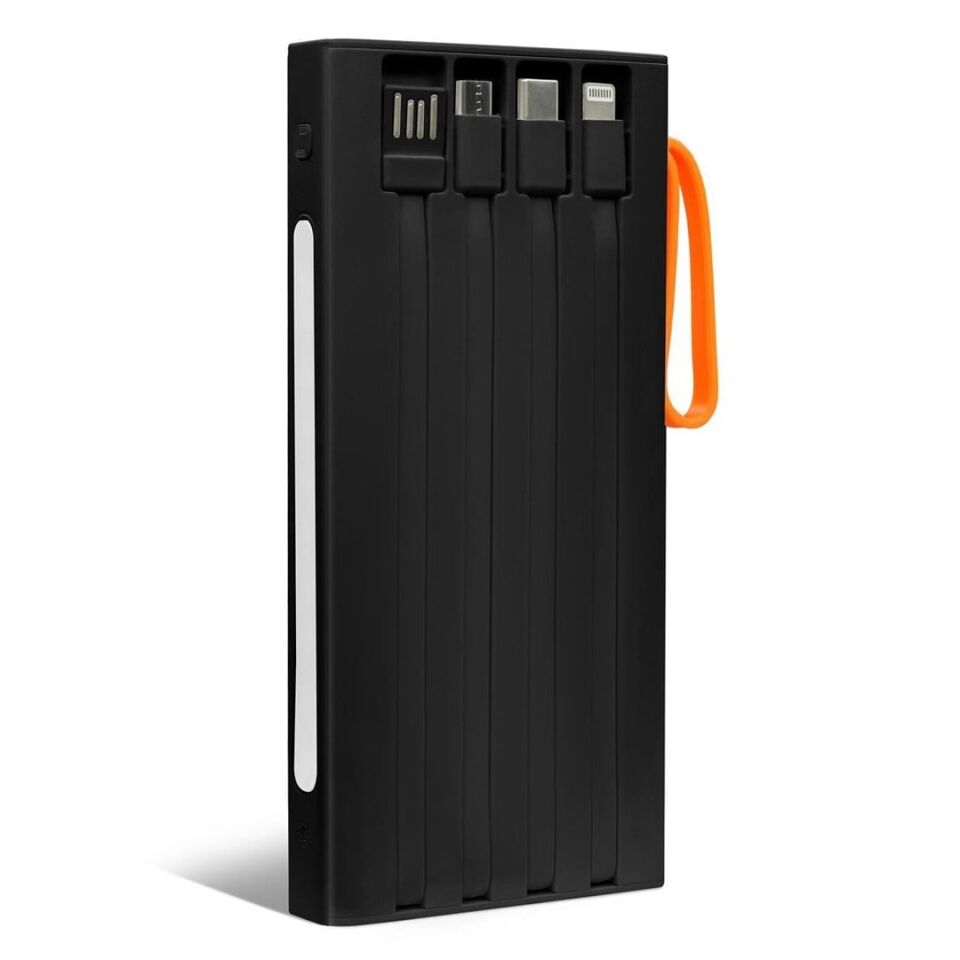 Powerway QC10-PD 10.000 Mah Dahili Kablolu Ve Fenerli Hızlı Şarj Power Bank