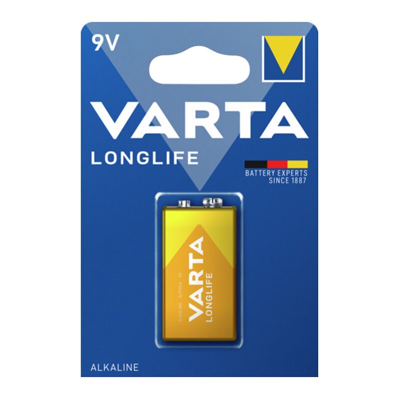 Varta Longlife Power Alkalin 9 Volt Pil Tekli