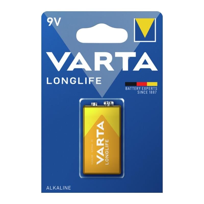 Varta Longlife Power Alkalin 9 Volt Pil Tekli