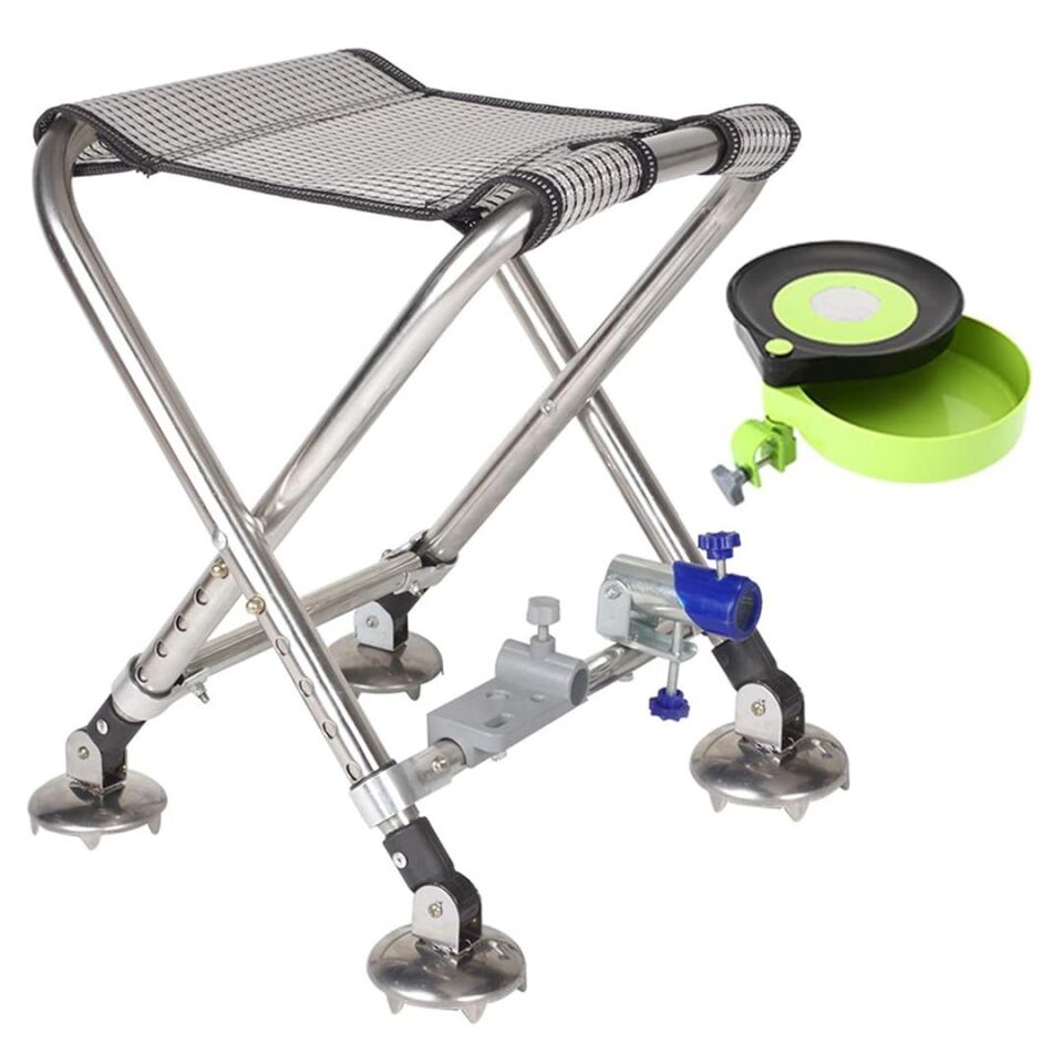Sunup SN-25796 Metal Balıkçı Taburesi Katlanabilir Taşınabilir Ayarlanabilir Katlanır Tabure 50x32cm