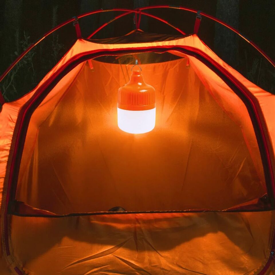 Ayt Ledx LN-OR100G 100 Watt Type-c Şarjlı Taşınabilir Asma Kancalı Kamp Çadır Lambası Led Aydınlatma 1200mAh 3 Modlu