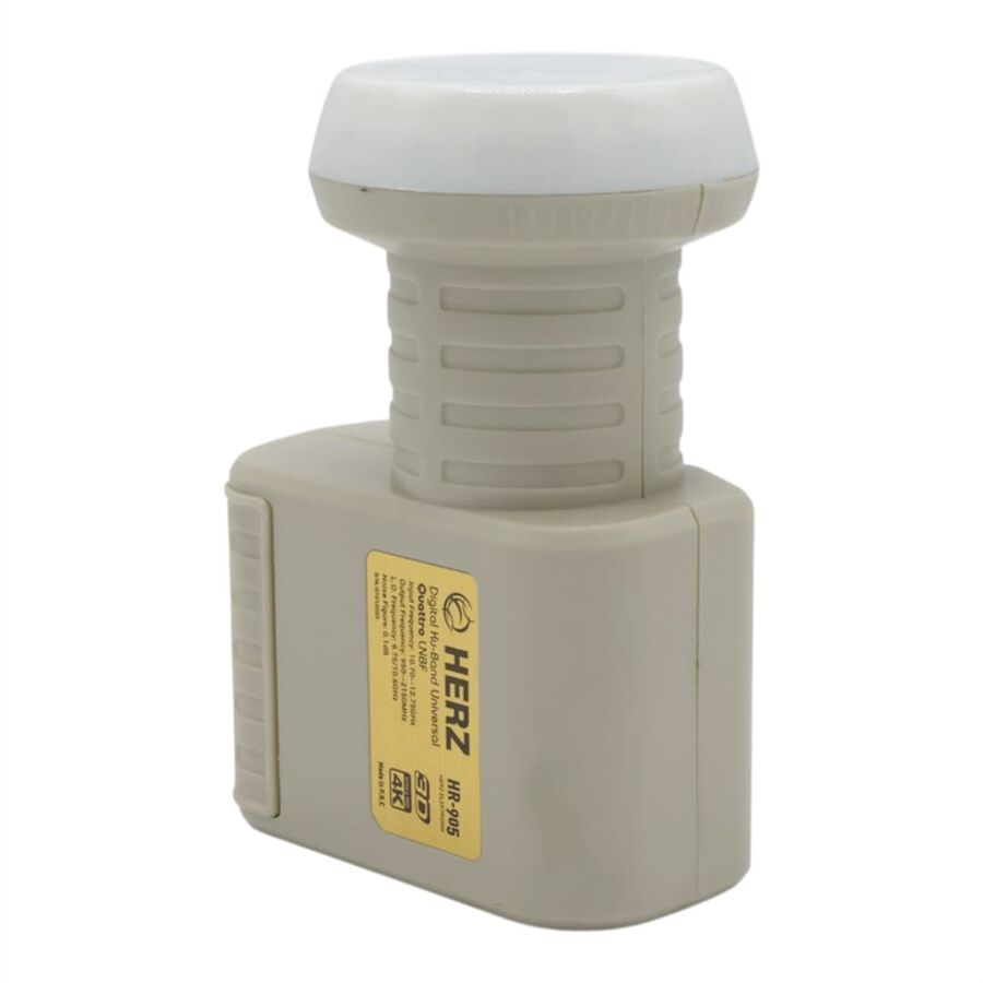 Herz HR-905 Digital Quattro Santral Tipi Ku-Band LNB - Altın Uçlu 0.1Db