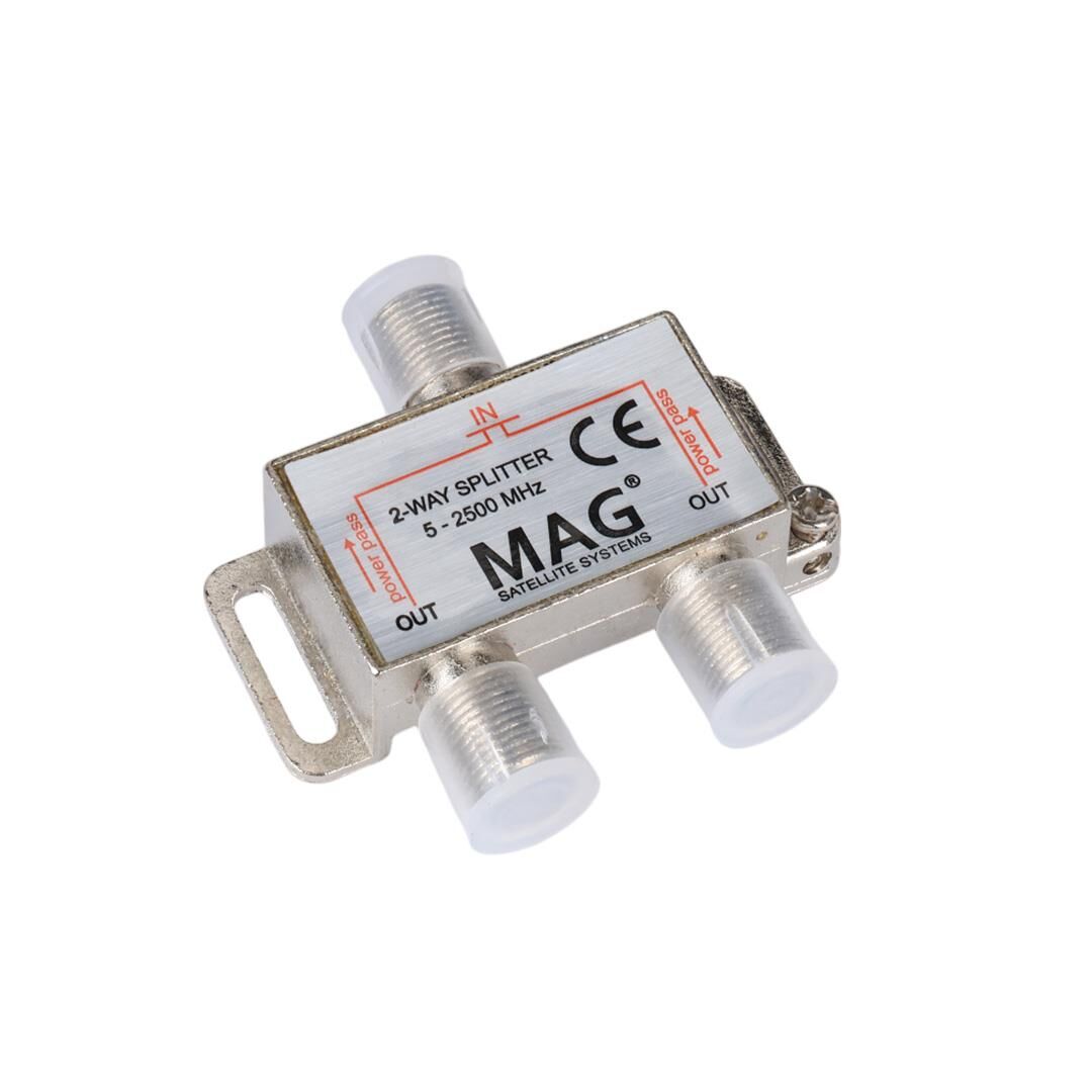 MAG 1 İn 2 Splitter 5-2500 Mhz Bölücü Tv Anten Çoklayıcı 1 Giriş 2 Çıkış Dağıtıcı