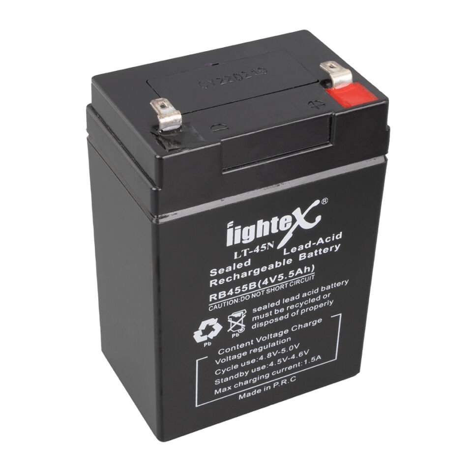 Ayt Lightex Lt-45n 4 Volt 5 Amper Kuru Akü Işıldak Aküsü