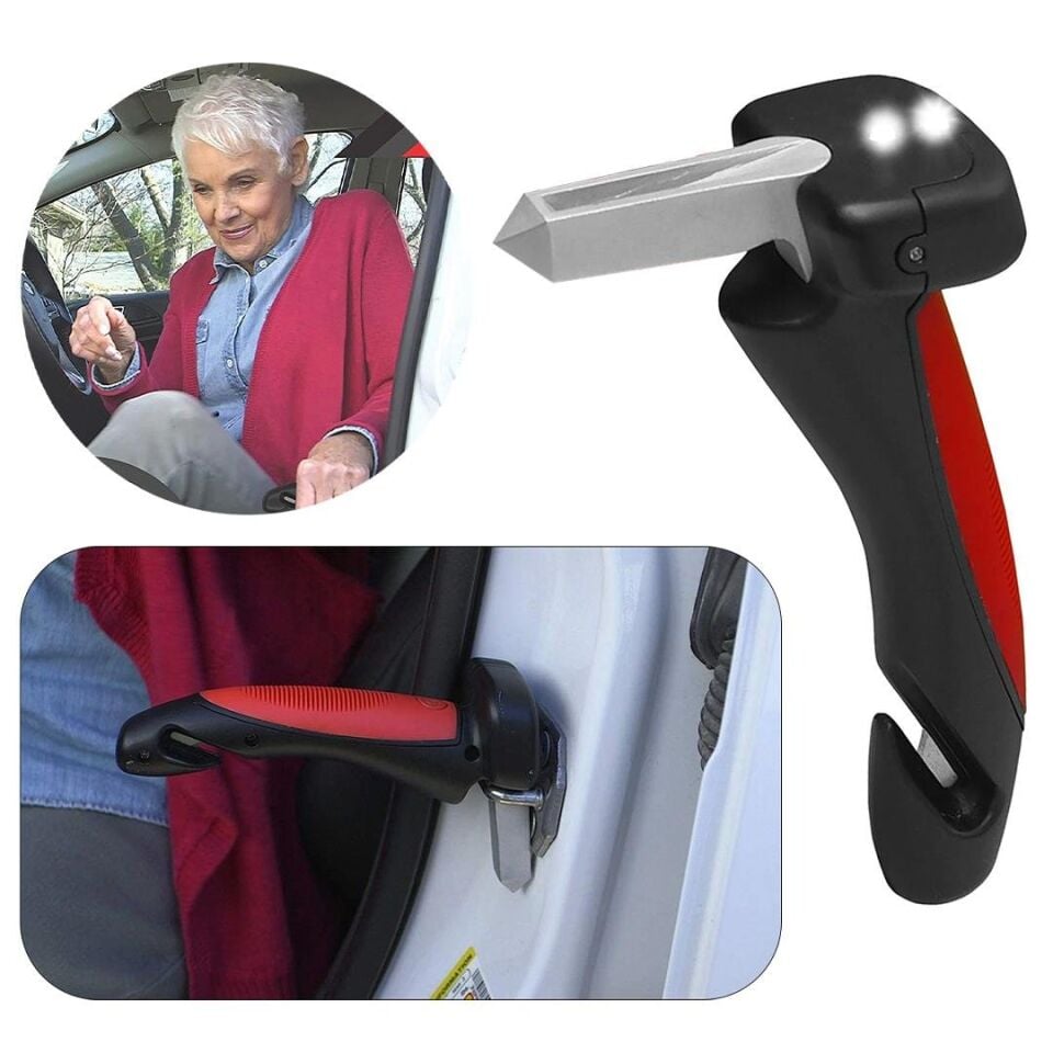 Ayt Sunup Araç İniş Destek Kolu Cam Kırıcı Fener Emniyet Kemeri Kesici Çok Fonksiyonlu Oto Tavan Yükselme Yardım Çekici