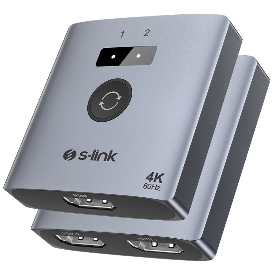 S-Link SL-LU602 2-Port 4K 60Hz HDMI Çift Yönlü (Bi-Directional) Akıllı Switch