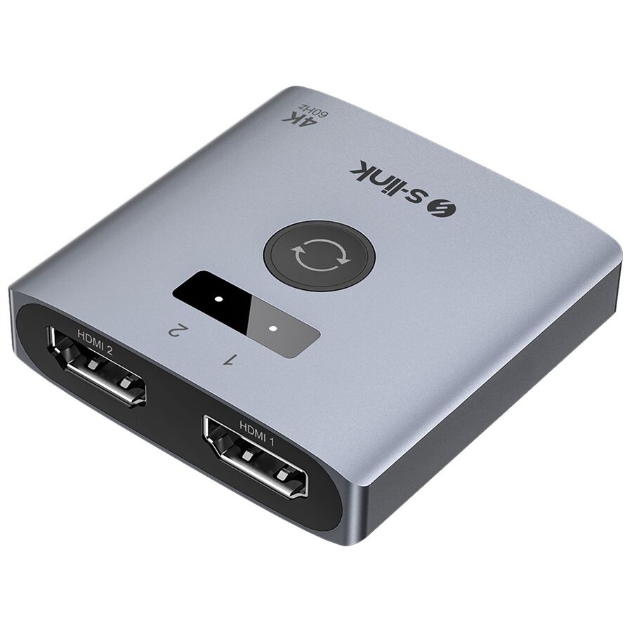 S-Link SL-LU602 2-Port 4K 60Hz HDMI Çift Yönlü (Bi-Directional) Akıllı Switch