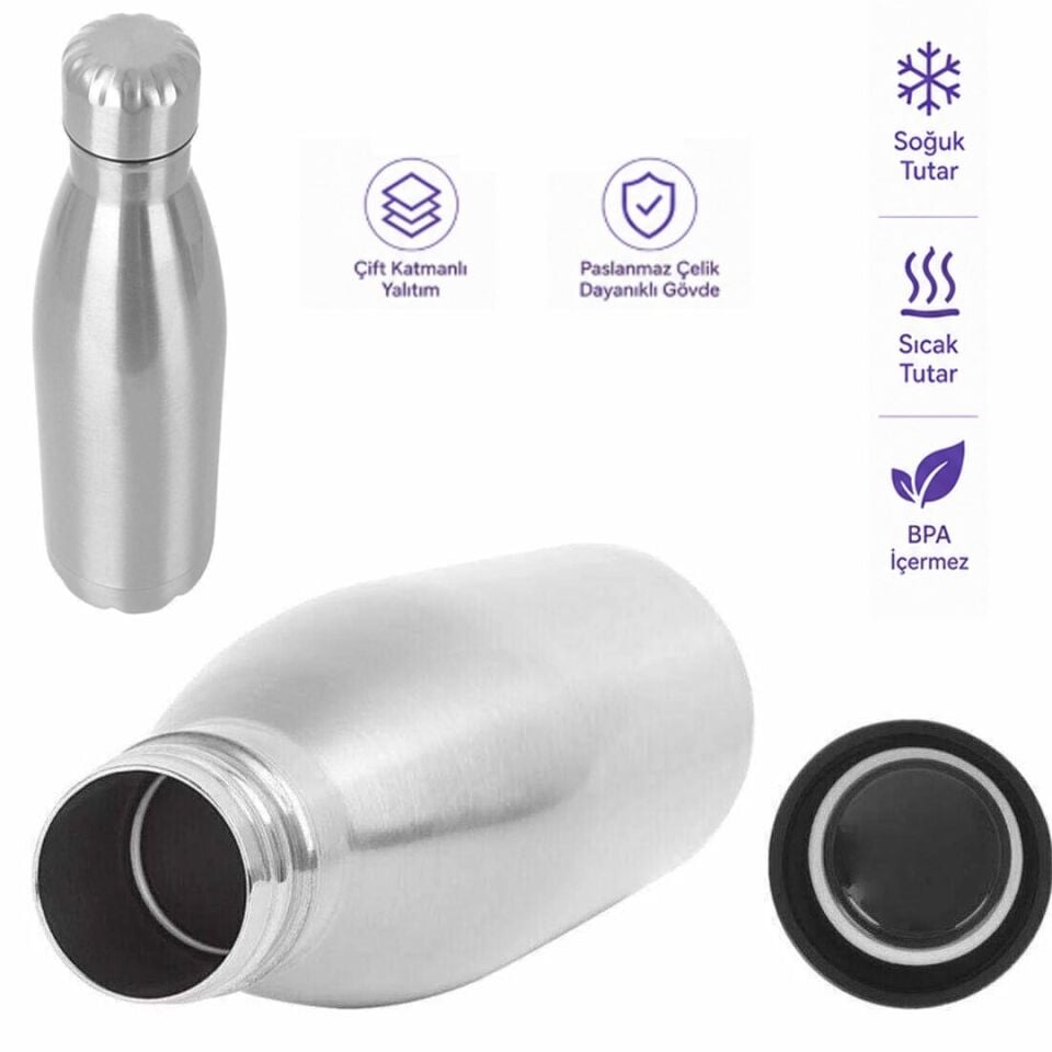 Sunup SN-25713 Şişe Tipi 500 Ml. Paslanmaz Çelik Termos