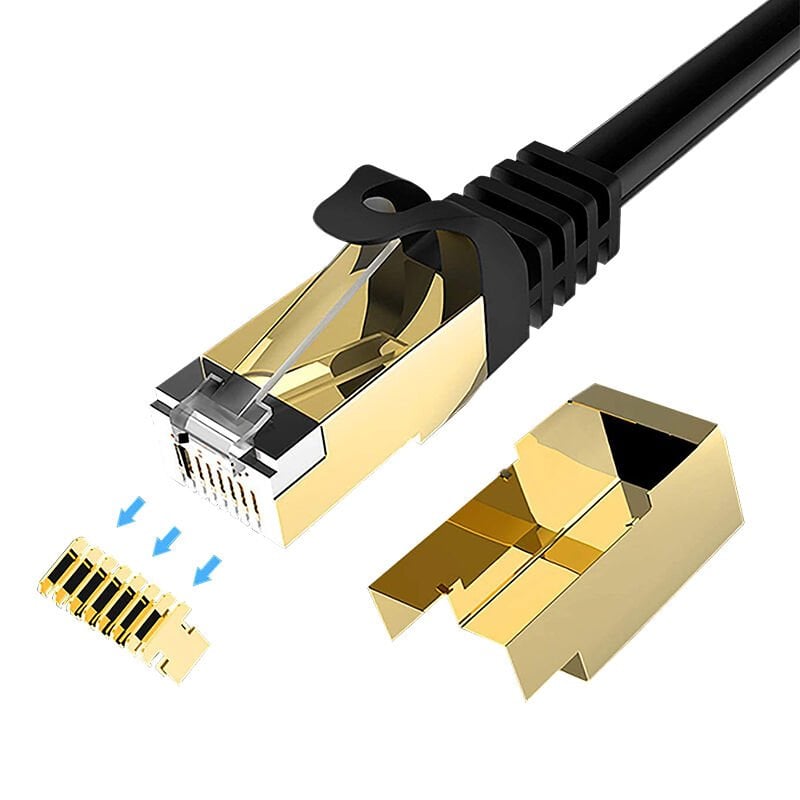 Ayt Powermaster PMCAT72 Cat7 Kablo 2 Metre Ethernet Jack Soketli İnternet Kablosu Hazır Kablo