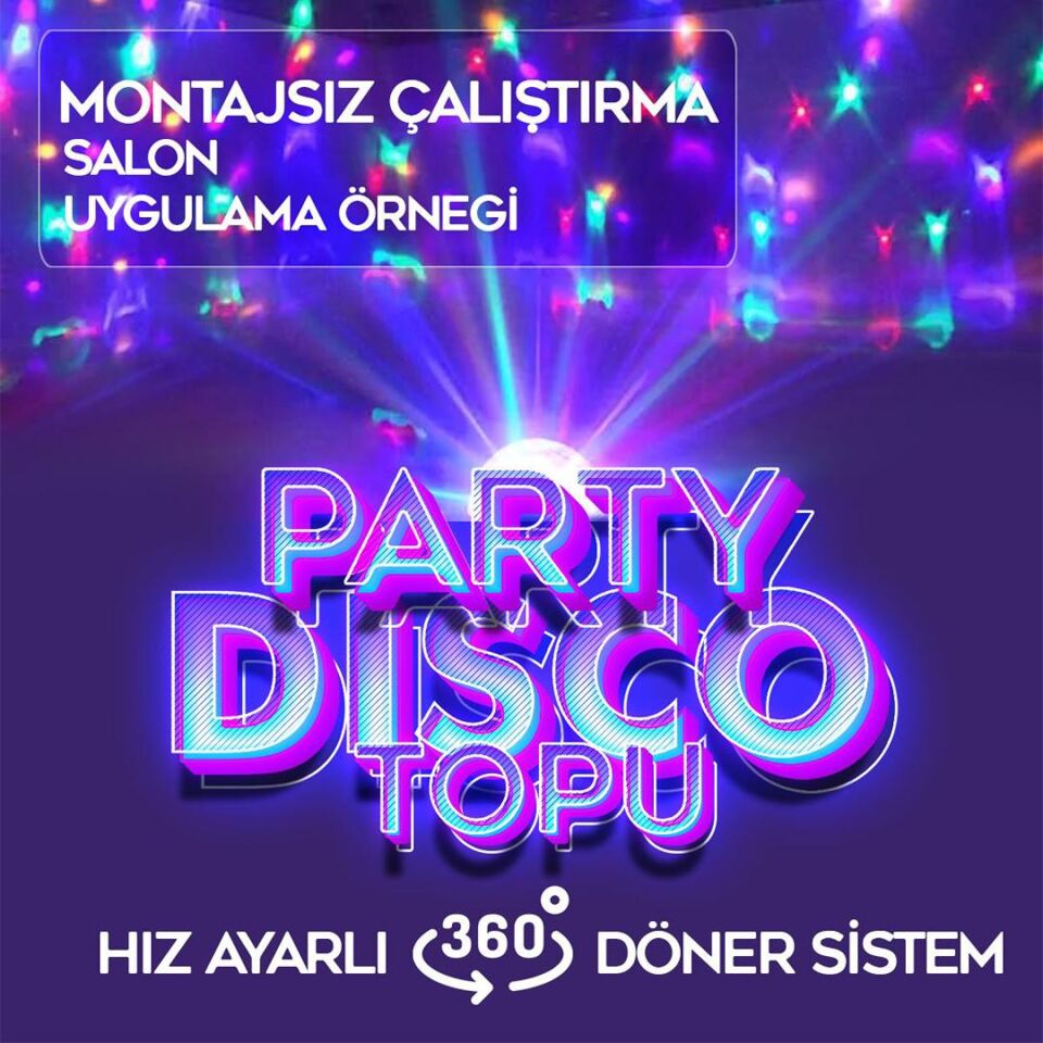 Ayt Ledx GM-0803B Sihirli Led Dönen Disko Topu Hoparlör Kablosuz USB Mp3 Bluetooth Kumandalı 360 Derece Gece Lambası