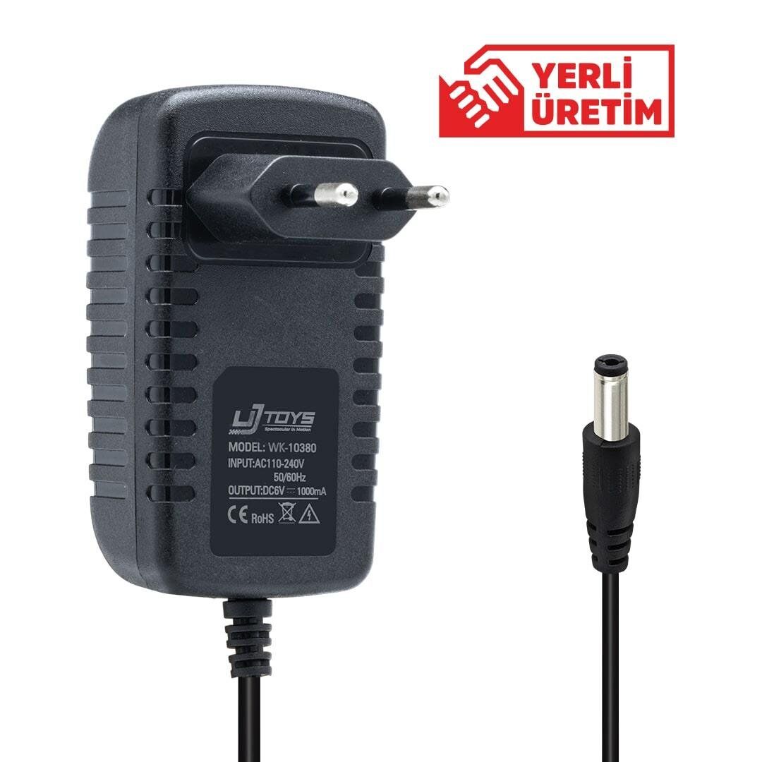 Ayt Weko KK-10380 6 Volt 1 Amper Priz Tipi Adaptör5.5 2.5 Uç Yerli Üretim