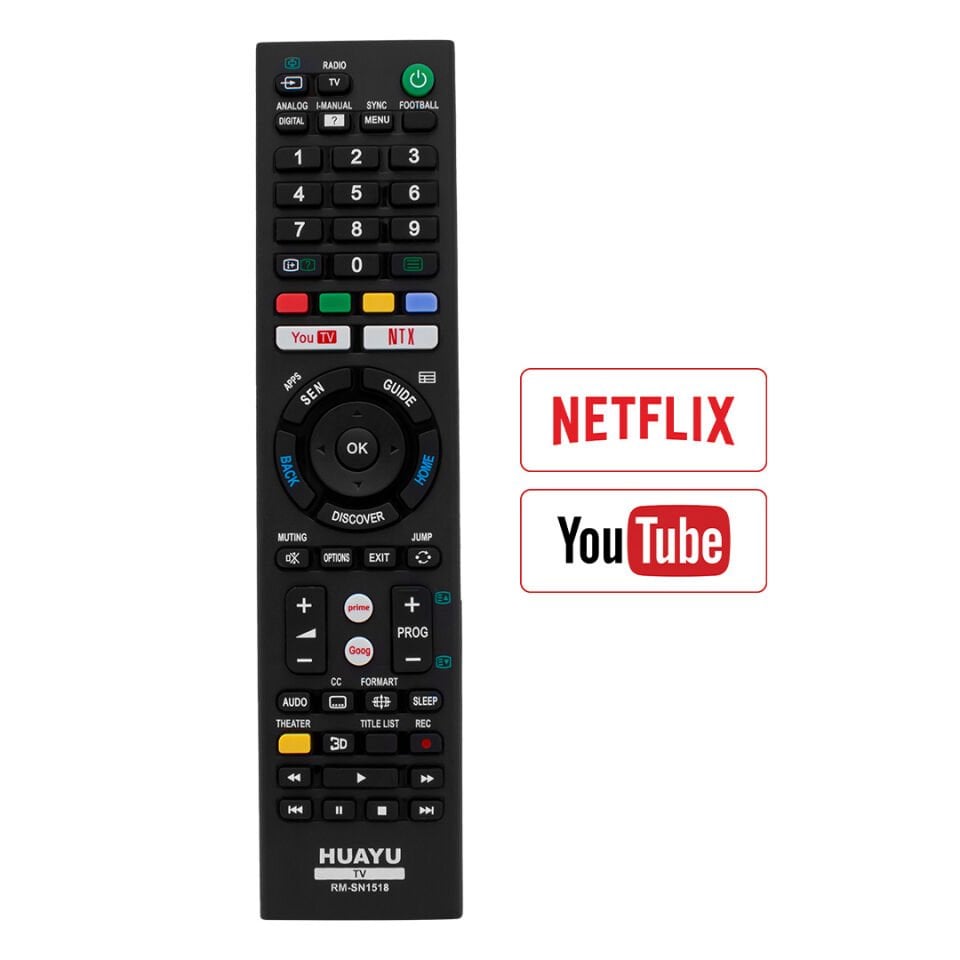 Ayt Huayu KL RM-SN1518 Sony Netflıx  Youtube Tuşlu Unıversal Lcd Led Tv Kumandası Uzaktan Kumanda