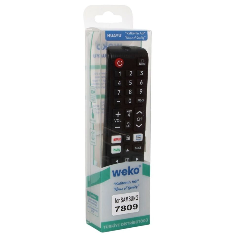 Samsung H01315A - AA59 01180A- BN59 01315A - UN5RUZA - RU710D Netflix-Prime Video-Hulu Tuşlu Lcd-Led Tv Kumanda