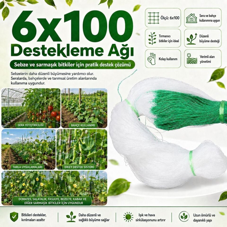 Sunup SN-38883 Bitki Tırmanma Ağı 6X100 M