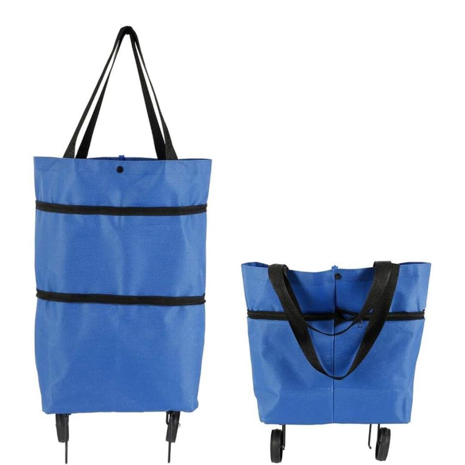 Ayt Sunup Tekerlekli Katlanabilir Pratik Pazar Çantası Tekerlekli Taşıma Çantası