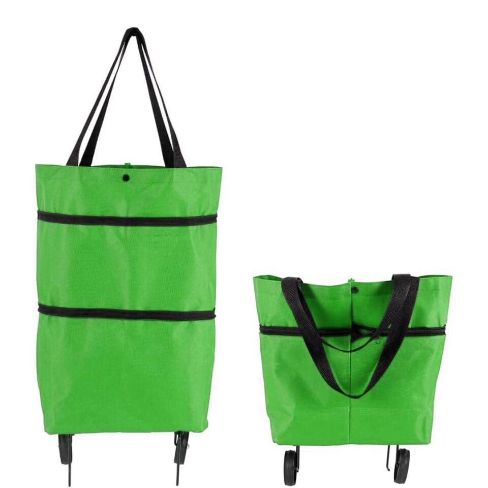 Ayt Sunup Tekerlekli Katlanabilir Pratik Pazar Çantası Tekerlekli Taşıma Çantası