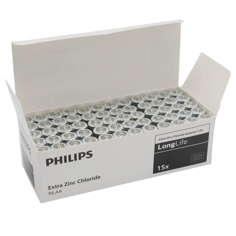 Philips Extra Zinc-Carbon Kalın Saat Kalem Pili AA (60'Lı Paket)