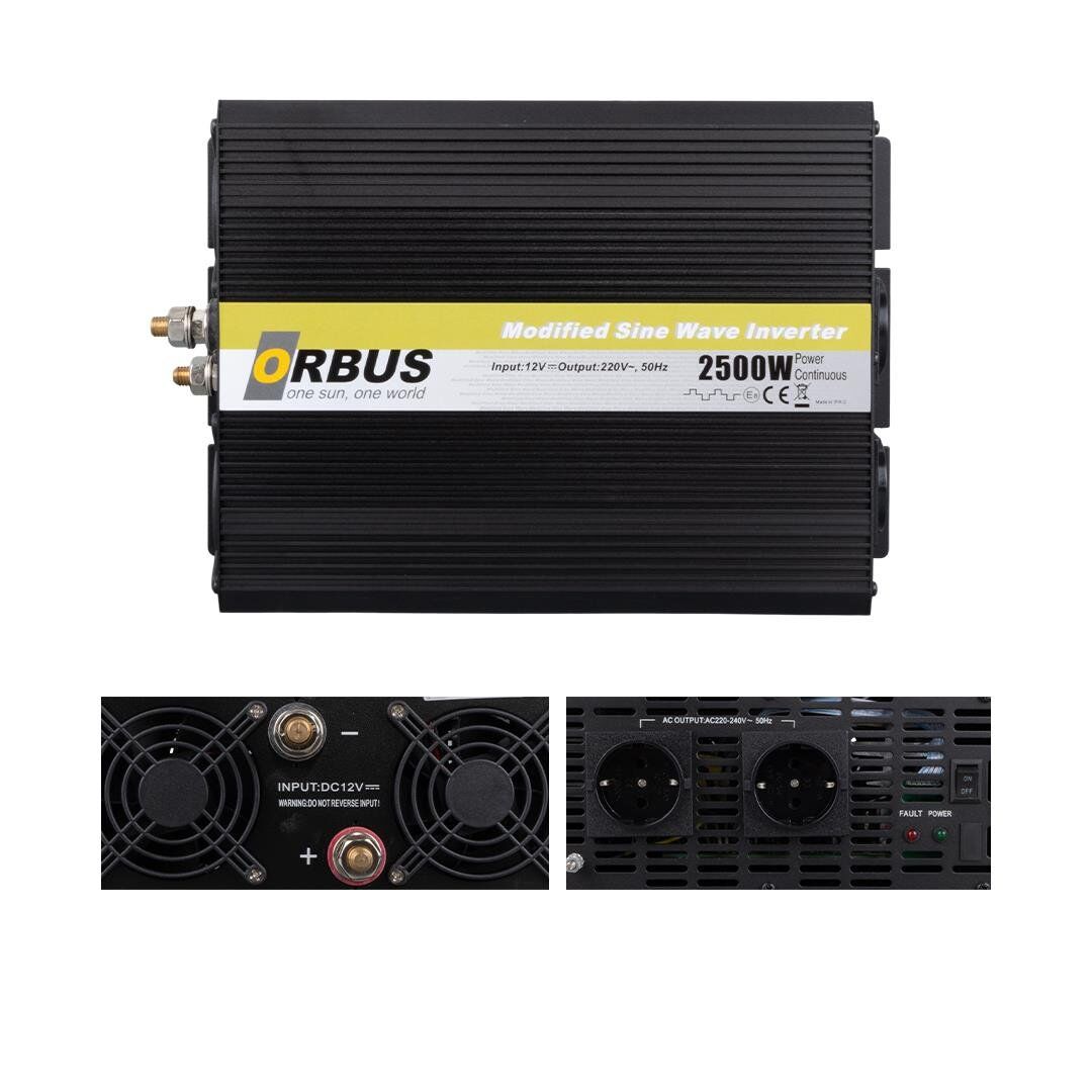Ayt Orbus MS12-2500 12 Volt 2500 Watt Modified Sinus İnverter