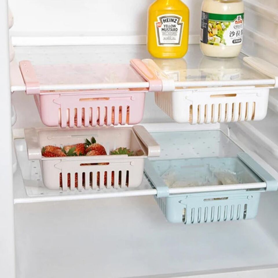 Ayt Sunup Buzdolabı İçi Geçmeli Düzenleyici Raf Pratik Buzdolabı Rafı Çekmecesi