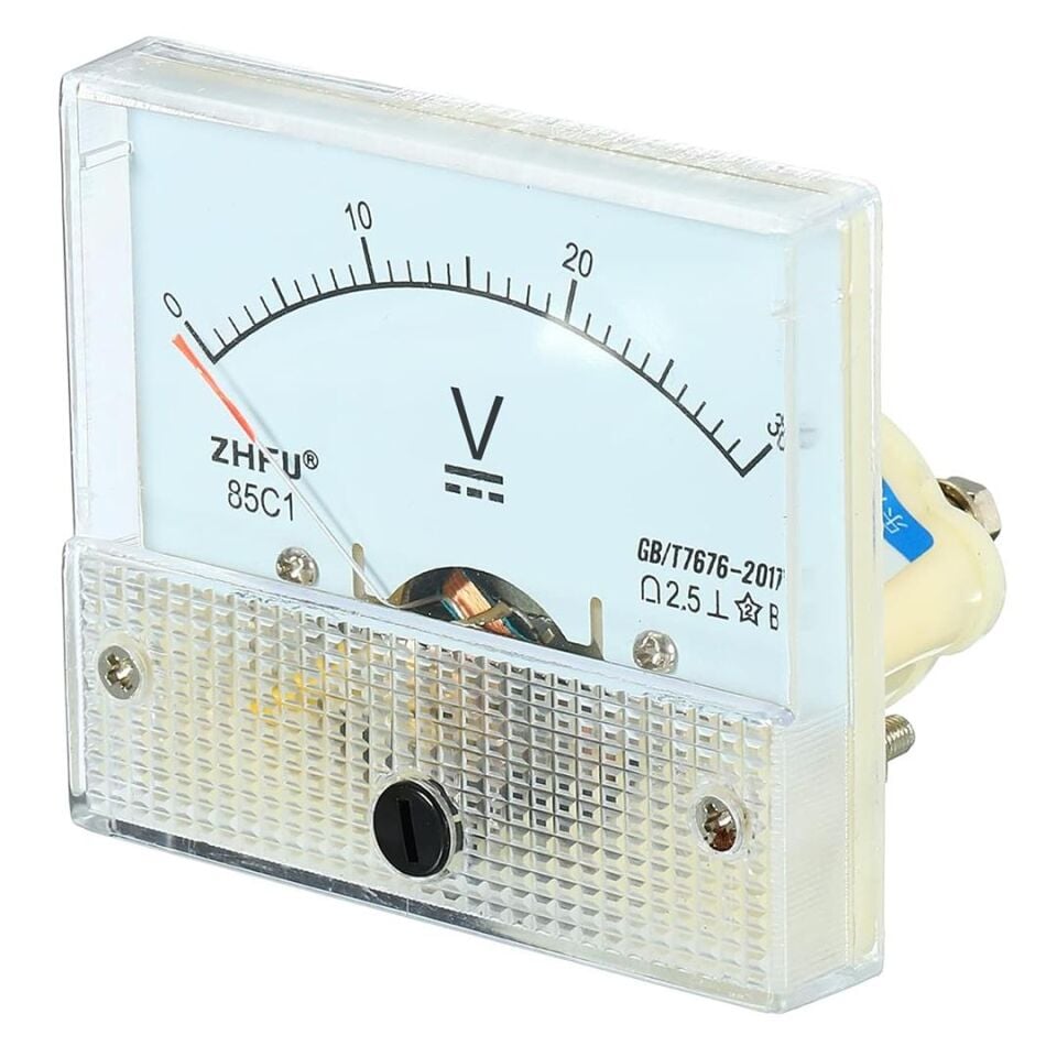 Ayt 0-30V DC Analog Voltaj Gösterge 45x48 Mm Volt Ölçer Voltaj Ölçüm Cihazı Analog IC-230A