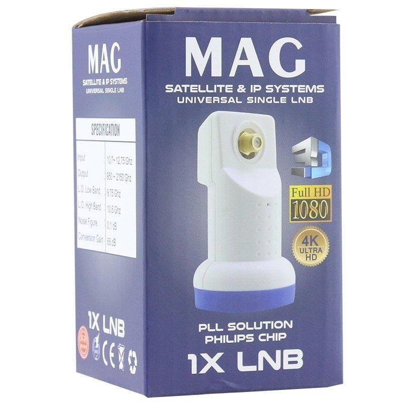 Ayt Mag Tekli Lnb Altın Uçlu Sharp Chip Lnb 0.1DB Çanak Anten Uydu Lnbsi