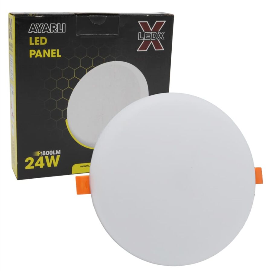 LEDX AL-AY24 24 Watt 2800 Lümen Genişlik Ayarlı Hareketli Raylı Yuvarlak Sıva Altı LED Panel