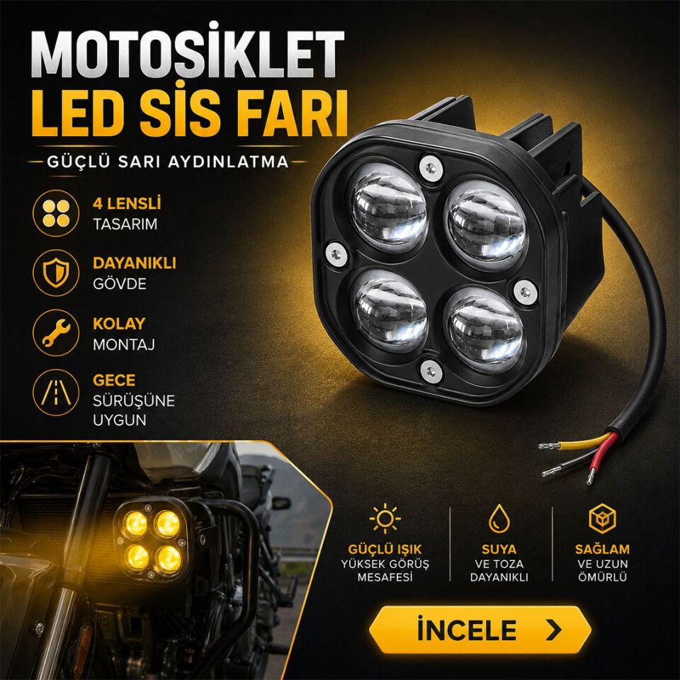 Powermaster PM-22740 45W Motosiklet Sis Lambası