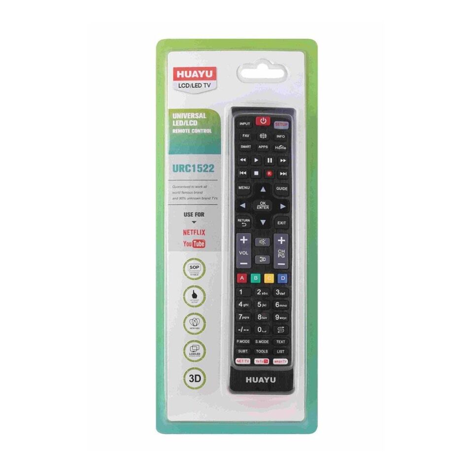 Huayu URC1522 Netflix-Youtube-Amazon Tuşlu Universal Led-Lcd Tv Kumanda