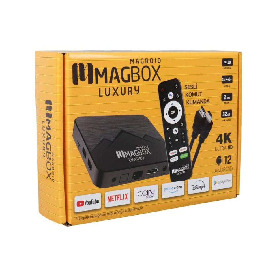 Ayt Magbox Magroid Luxury 32 GB HDD 2 GB Ram Bluetooth 5G Android TV Box 5G İ p Tv Destekli