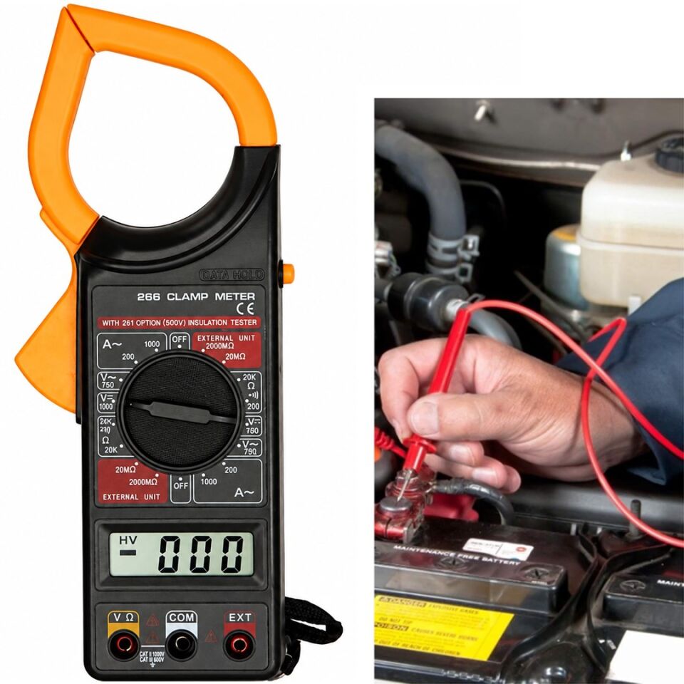 Powermaster DT-266 Dijital Buzzerli Pensampermetre Ölçü Aleti