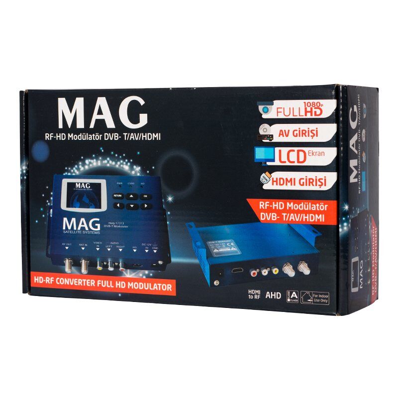 Ayt Mag Mg-17313 Lcd Ekranlı HD-RF Converter Full HD Modülatör Dvb Av Hdmı Encoder