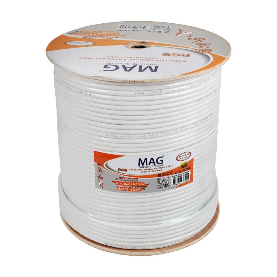 Ayt Mag Avangart Bakır Sat1 Kablo 300 Metre Çanak Anten Uydu Lnb Arası Anten Kablosu