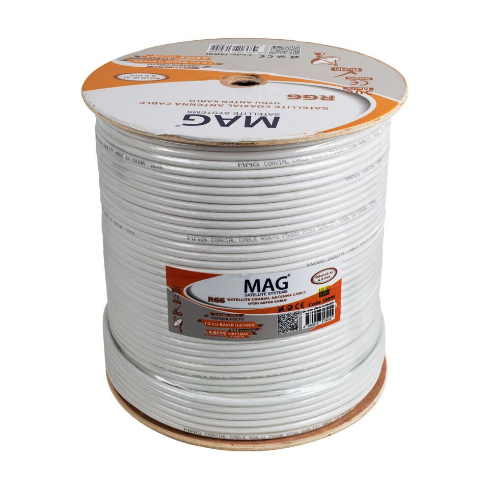 Ayt Mag Avangart Bakır Sat1 Kablo 300 Metre Çanak Anten Uydu Lnb Arası Anten Kablosu