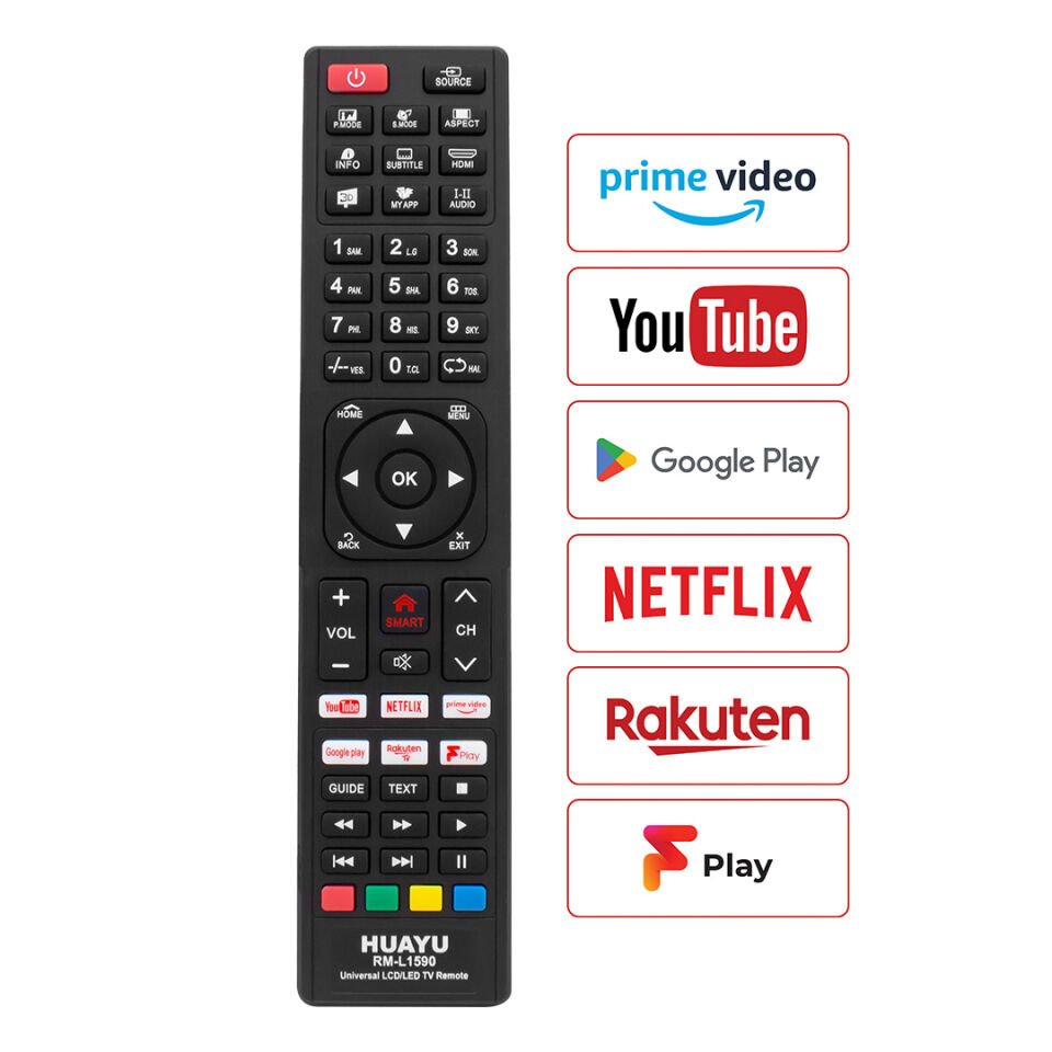 Huayu Kl RM-L1590 Unıversal Lcd Led Tv Kumanda Akıllı Kodlanabilir Uzaktan Kumanda