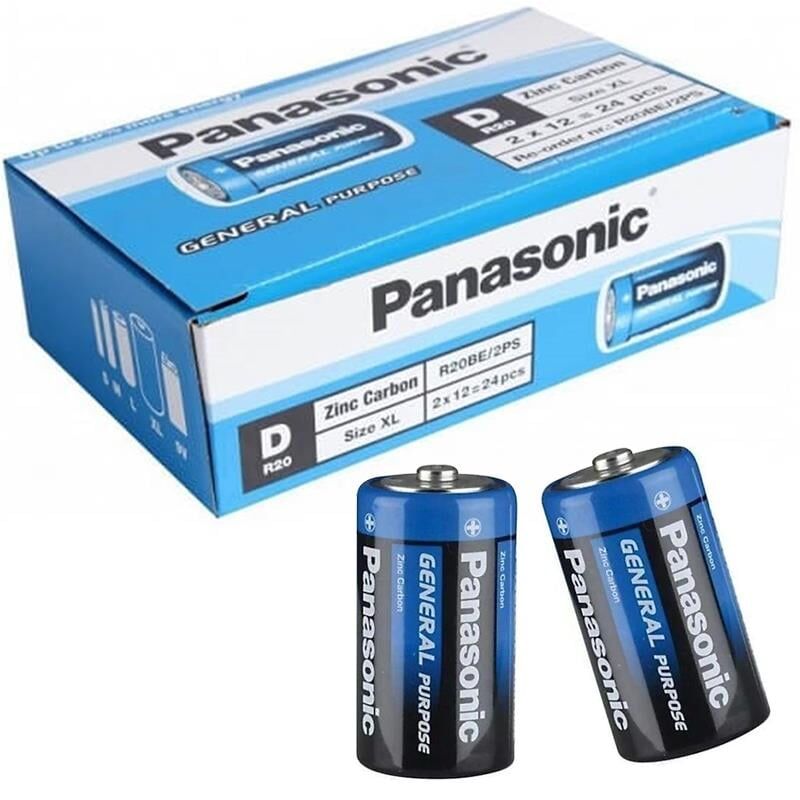 Panasonic R20be 2 ps Magnez Büyük D Boy Pil 24 Lü Paket