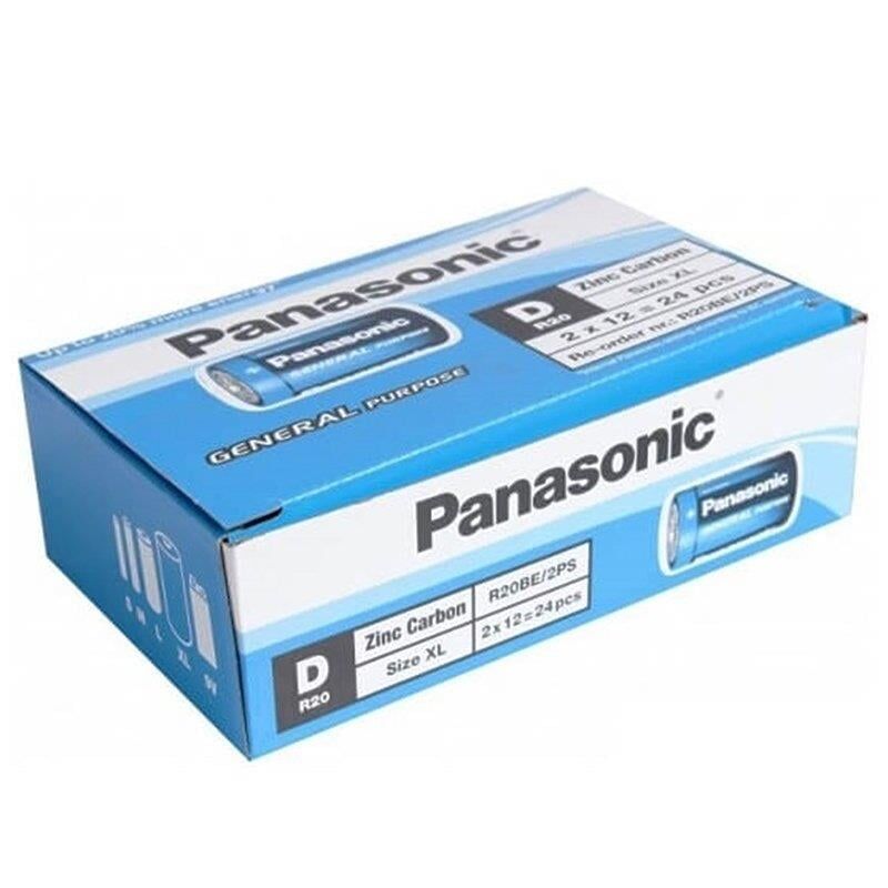 Panasonic R20be 2 ps Magnez Büyük D Boy Pil 24 Lü Paket