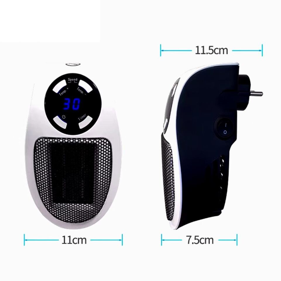 Ayt Powermaster PM-20327 500 Watt Priz Tipi Uzaktan Kumandalı Taşınabilir Isıtıcı Zamanlayıcı Otomatik Kapanma