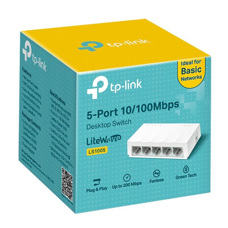 TP-Link LS1005 5 Port Ethernet Switch 10-100 Mbps İnternet Switch